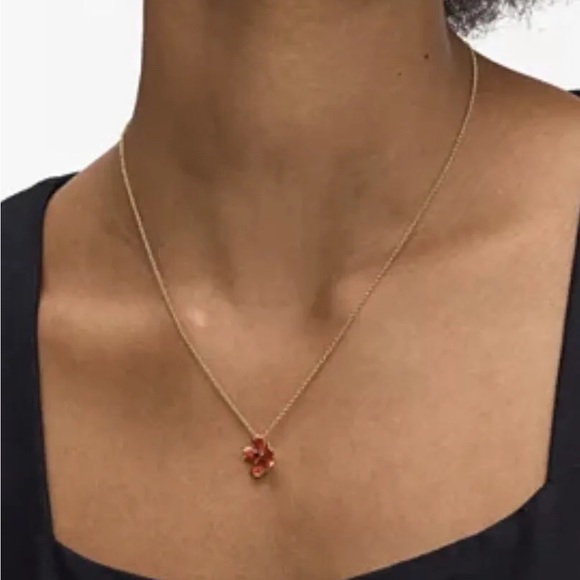 kate spade Accessories - Kate spade NY Gold-Tone
Blushing Blooms Red Stone
Pendant Necklace
